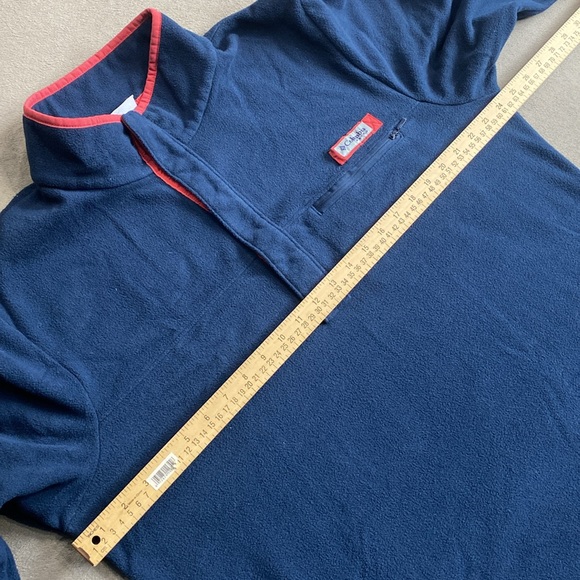 Columbia PFG Performance Fishing Gear Fleece Navy Blue Pullover Men's Size Large - Picture 10 of 12
